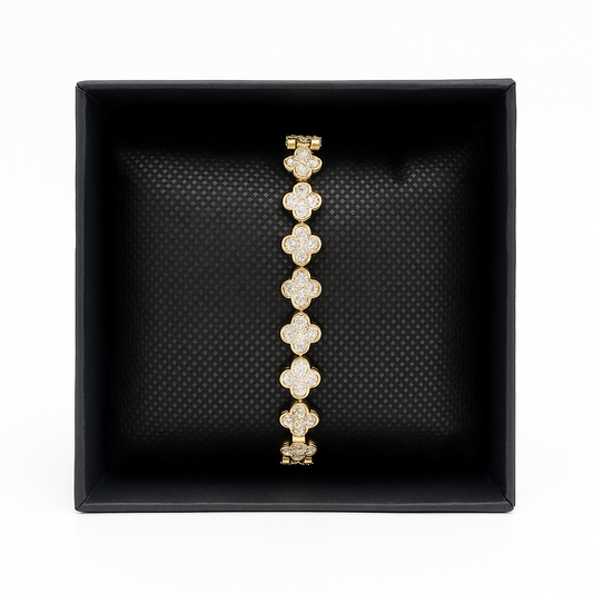 4 Leaf Clover Rhinestone Bracelet