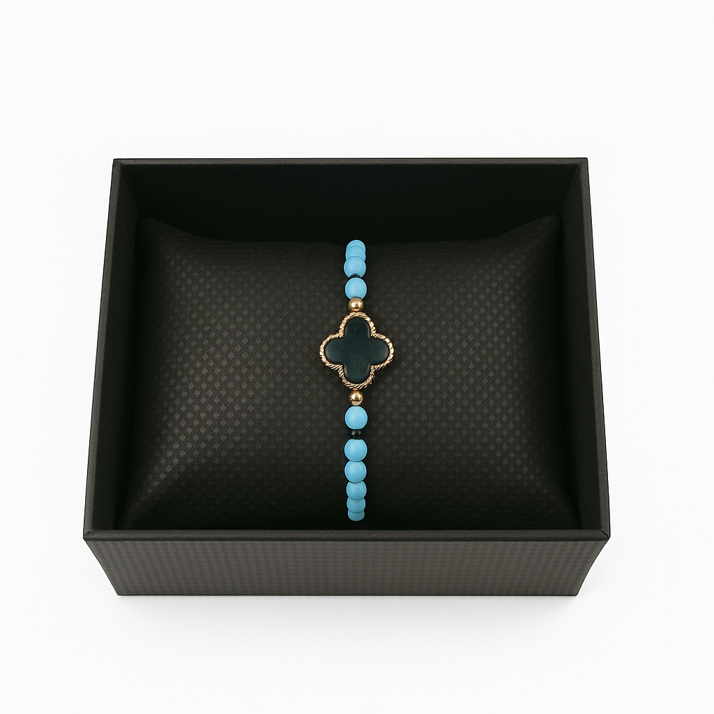 4 Leaf Clover Beaded Bracelet